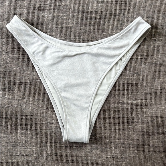 Frankie's Bikinis - Lennox Brazilian Bikini Bottom (Heather Grey) - Picture 3 of 6